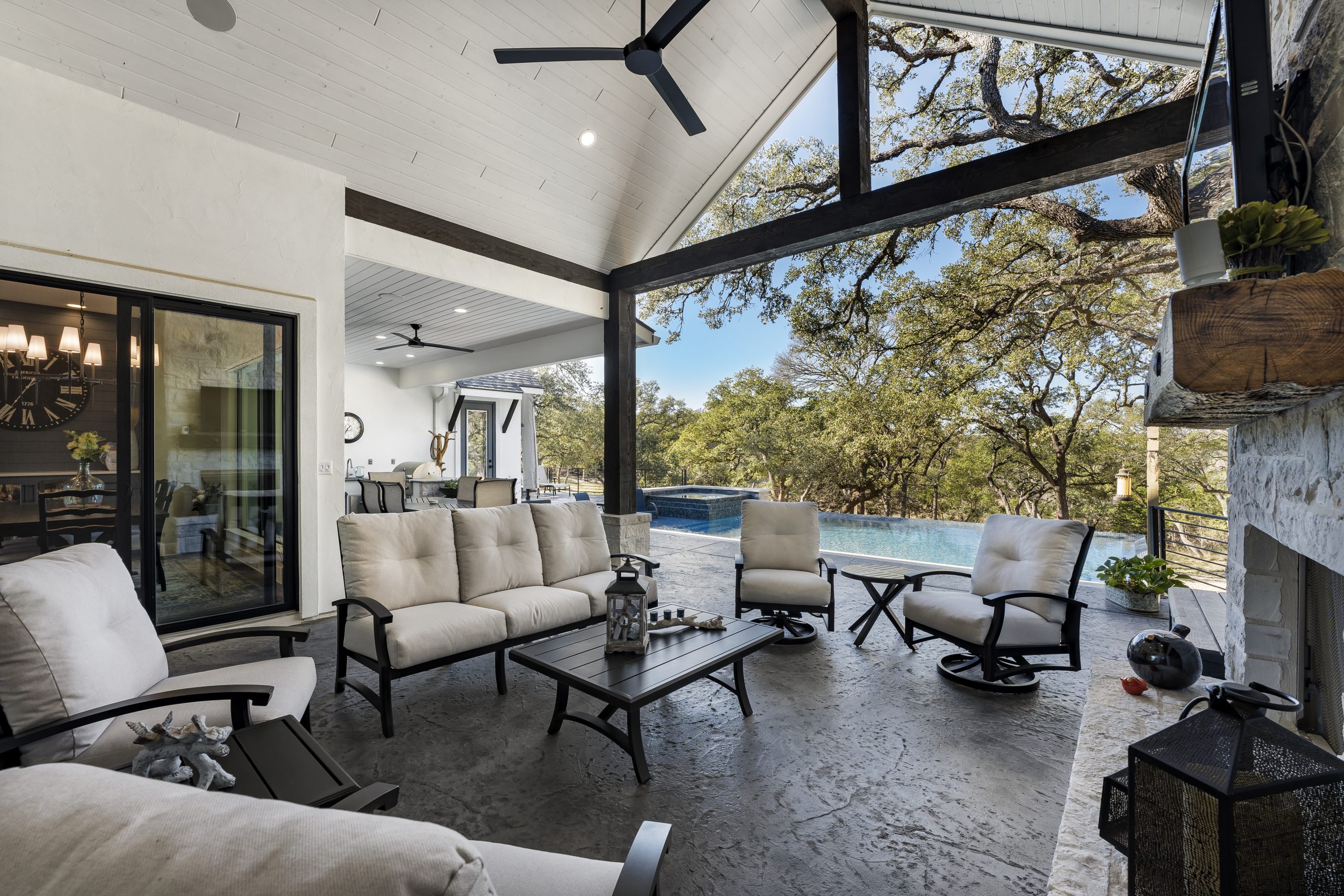 custom home in hill country