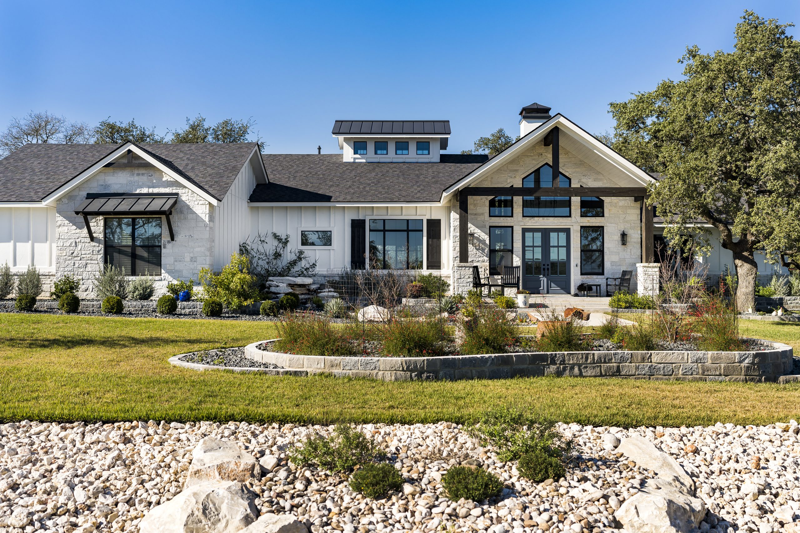 custom home in hill country