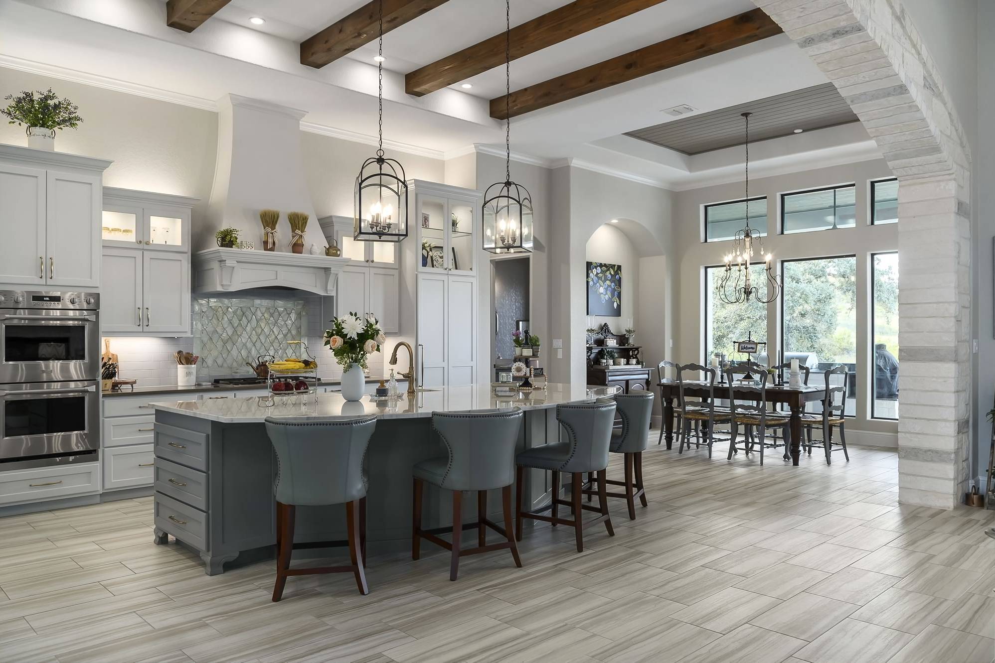 kitchen in custom built home